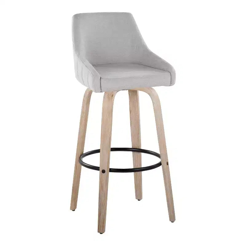 Lot de 2 tabourets de bar en tissu