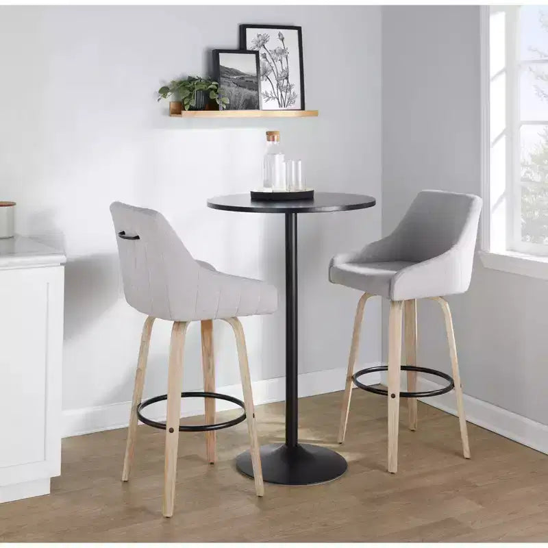 Lot de 2 tabourets de bar en tissu