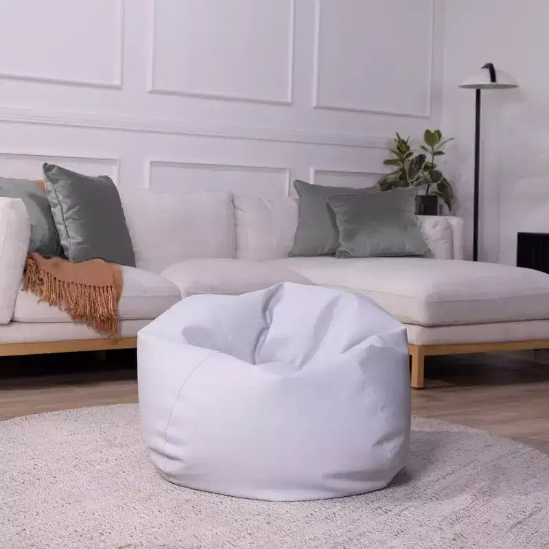 Pouf Rond en Vinyle pour Enfants
