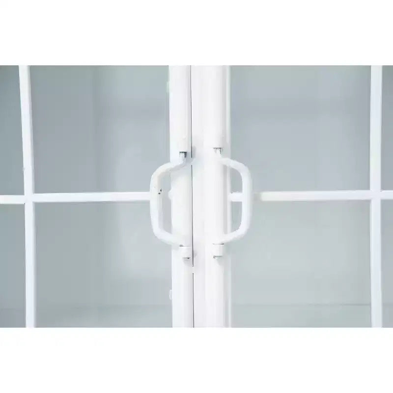Armoire de rangement décorative de 57,5 po de haut avec étagères fixes