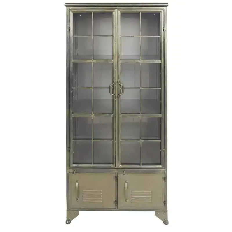 Armoire de rangement décorative de 57,5 po de haut avec étagères fixes