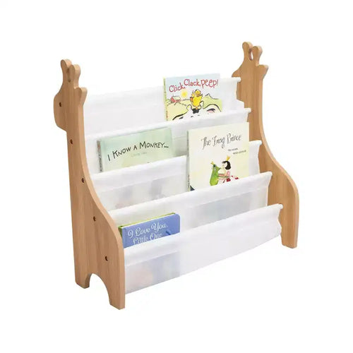 Étagère de rangement 4 niveaux pour livres d'enfants